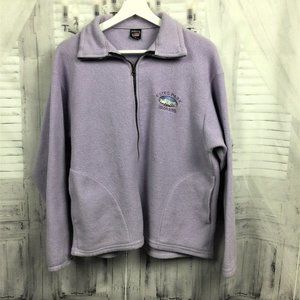 Estes Park Colorado Fleece Zip-Up Sweater Purple S